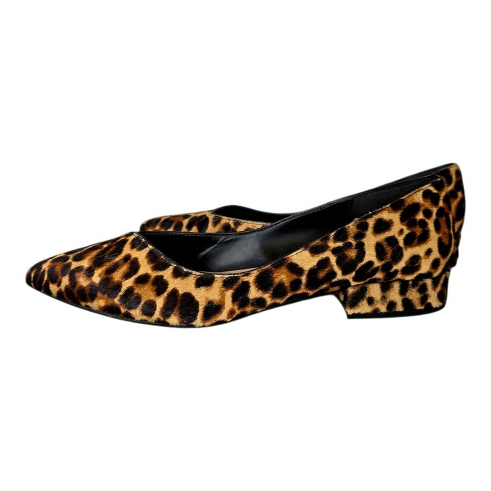 Kenneth Cole New York Leopard Calf Hair Point Block Heel Comfort Shoe 9.5 - Picture 4 of 6